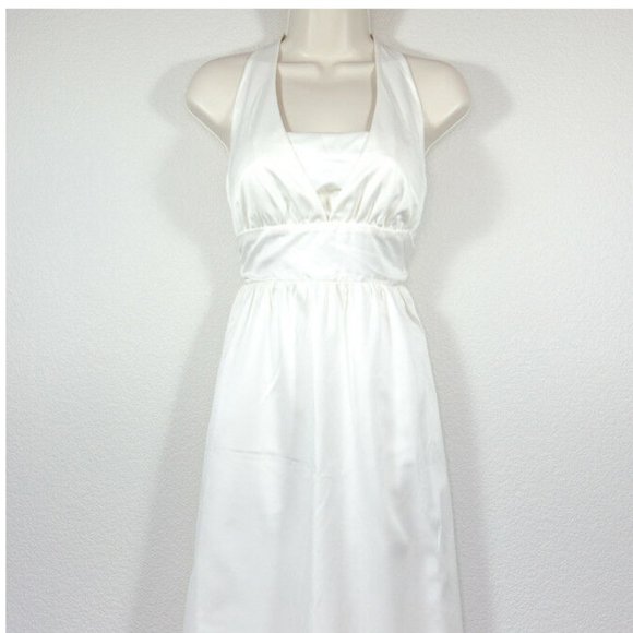 white wedding midi dress